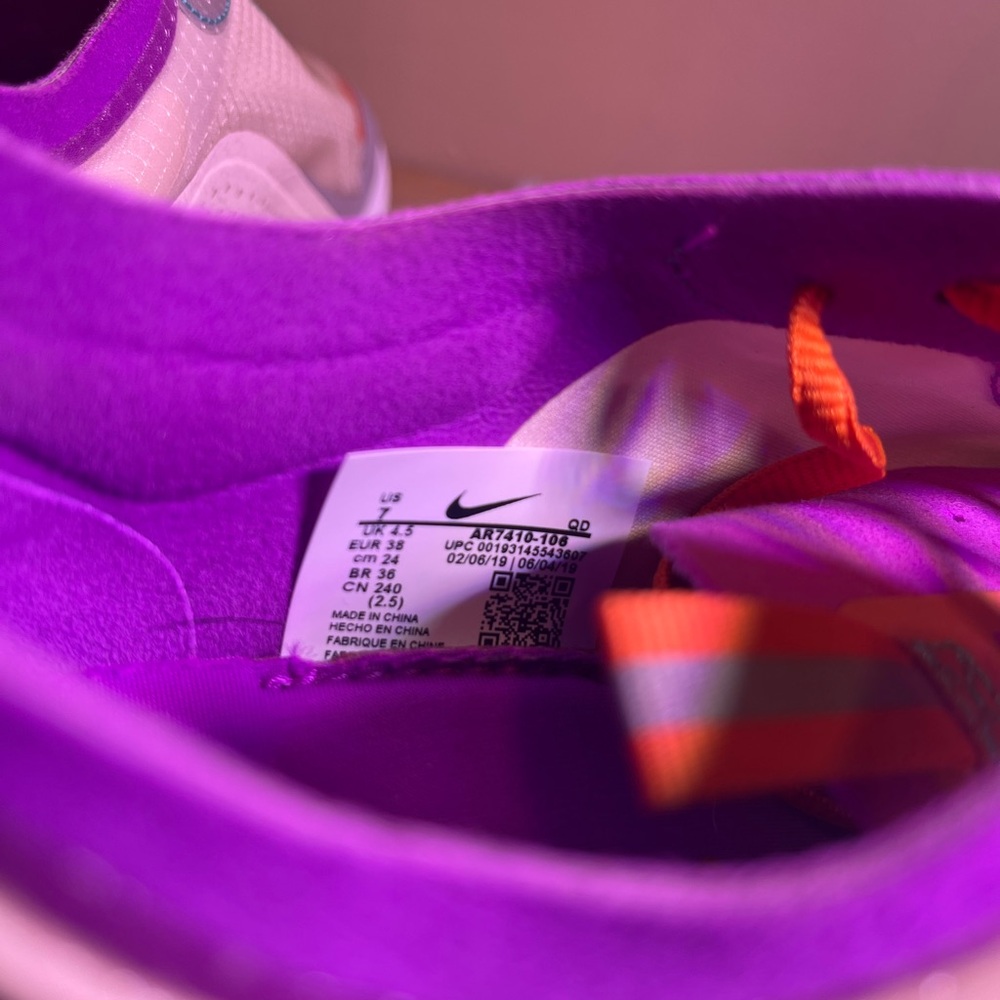 🔥 NIKE AIR MAX DIA SE BEIGE ORANGE PURPLE WOMENS RUNNING SHOES SZ 7 AR7410-100 - Picture 9 of 9